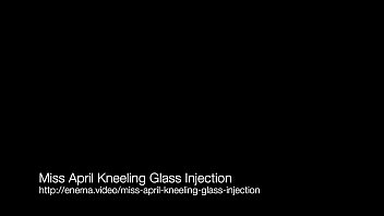 Kneeling Enema With The Glass Syringe