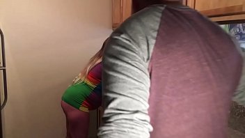 Rough Anal Surprise For Pregnant MILF In Kitchen Step Mother And Son Taboo Fuck Bunnieandthedude