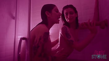 Two Italian Lesbians Shower Together And Suck My Dick At The End