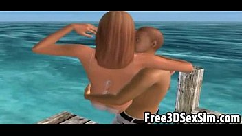 3D Babes Sucking Cock And Getting Licked On The Beach