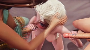 Disney Futa Threesome Mulan X Elsa X Jasmine 3D Porn