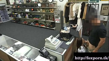Cute Stewardess Needs Money And Visits A Dirty Pawn Shop