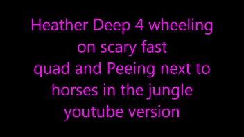 Heatherdeep Com Heather Deep 4 Wheeling On Scary Fast Quad And Peeing Next To In The Jungle Youtube Version